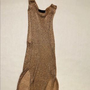 Naked wardrobe rose gold bathing suit cover up